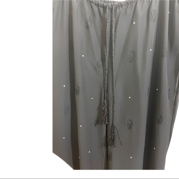 Soft surroundings lace elastic drawstring waist  with small rhinestone L… - Picture 3 of 7